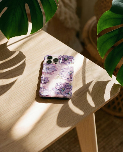 Luxury Retro Oil Painting Flower Case For Apple iPhone 11, 12, 13, 14, 15, 16, Plus, Pro, Pro Max.