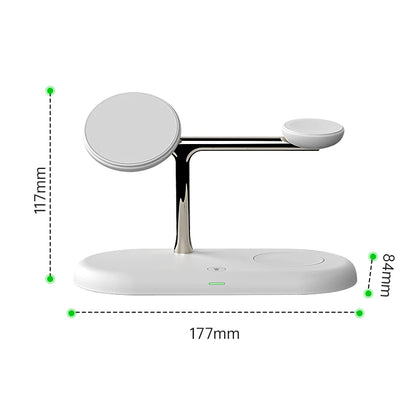 Ultra Wireless Fast Charging Dock/Stand, 3in1 For Samsung Galaxy & Watch, Apple Watch, Airpods & iPhone 12 13 14 15 16 17