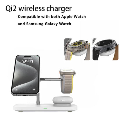 Ultra Wireless Fast Charging Dock/Stand, 3in1 For Samsung Galaxy & Watch, Apple Watch, Airpods & iPhone 12 13 14 15 16 17