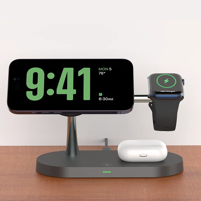 Ultra Wireless Fast Charging Dock/Stand, 3in1 For Samsung Galaxy & Watch, Apple Watch, Airpods & iPhone 12 13 14 15 16 17